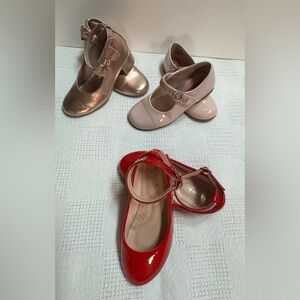 Bundle Rachel Shoes Kids Mary Jane Dress Shoes - Red, Pink, and Gold